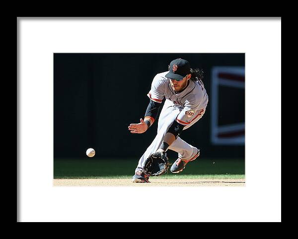 Motion Framed Print featuring the photograph Brandon League #4 by Christian Petersen