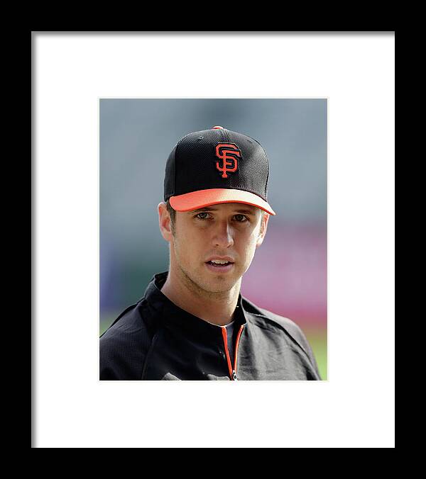 San Francisco Framed Print featuring the photograph Buster Posey by Ezra Shaw