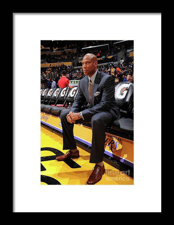 Nba Pro Basketball Framed Print featuring the photograph Byron Scott #4 by Andrew D. Bernstein