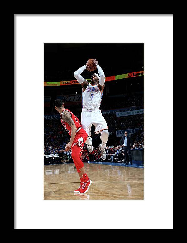 Nba Pro Basketball Framed Print featuring the photograph Carmelo Anthony by Layne Murdoch
