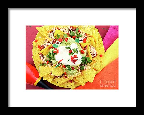 Background Framed Print featuring the photograph Cinco de Mayo party concept #4 by Milleflore Images