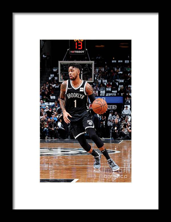 Nba Pro Basketball Framed Print featuring the photograph D'angelo Russell by Nathaniel S. Butler