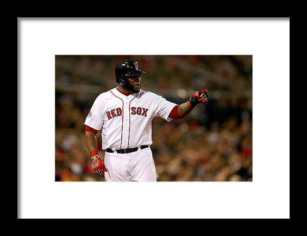 Playoffs Framed Print featuring the photograph David Ortiz by Elsa