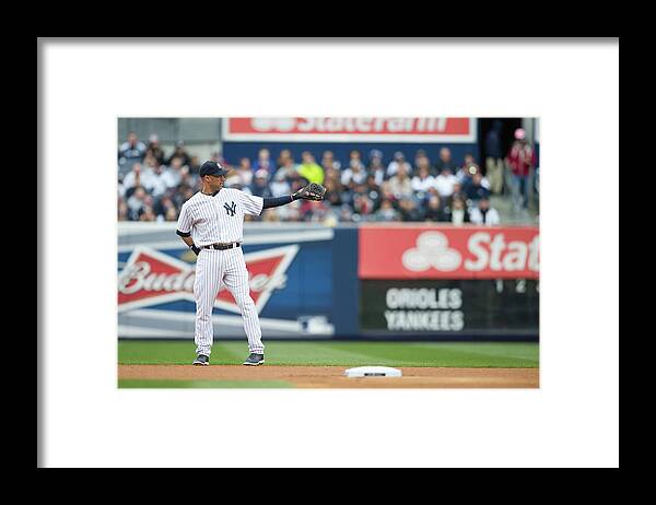 East Framed Print featuring the photograph Derek Jeter by Rob Tringali