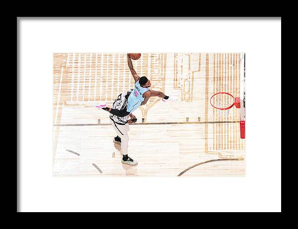 Nba Pro Basketball Framed Print featuring the photograph Derrick Jones by Nathaniel S. Butler