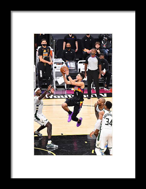 Playoffs Framed Print featuring the photograph Devin Booker by Jesse D. Garrabrant
