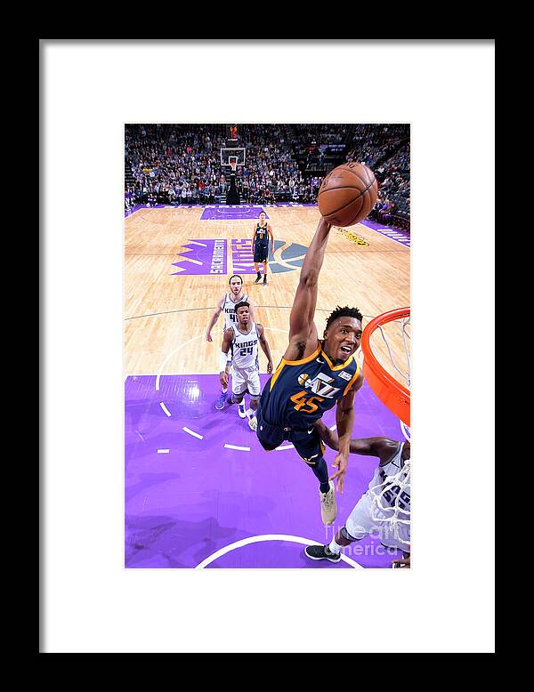 Nba Pro Basketball Framed Print featuring the photograph Donovan Mitchell by Rocky Widner
