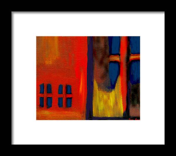  Framed Print featuring the painting Empty Windows #4 by Rein Nomm