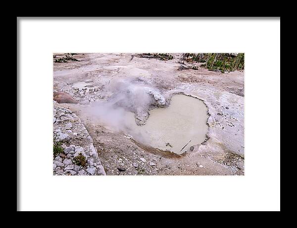 Usa Framed Print featuring the photograph Hot Spring And Geiser In Yellowstone National Par #4 by Alex Grichenko