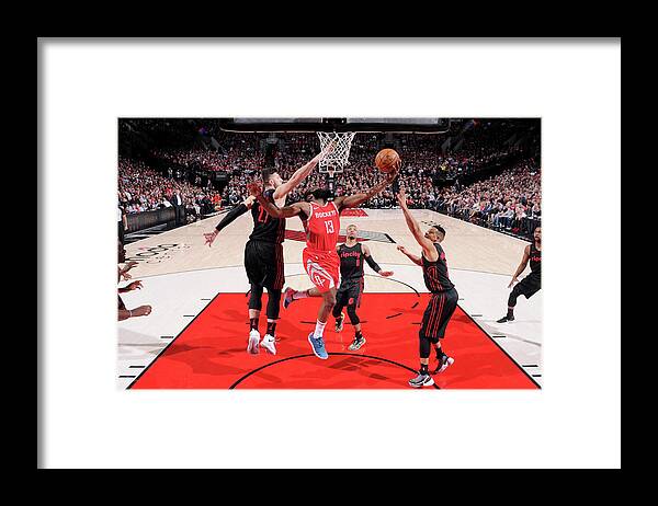 Nba Pro Basketball Framed Print featuring the photograph James Harden by Sam Forencich