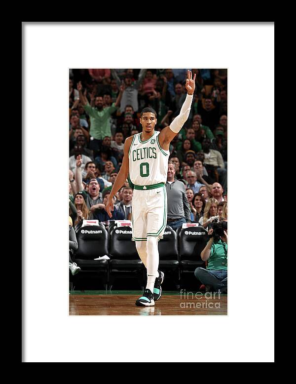 Nba Pro Basketball Framed Print featuring the photograph Jayson Tatum by Nathaniel S. Butler
