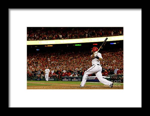Playoffs Framed Print featuring the photograph Jayson Werth #4 by Rob Carr