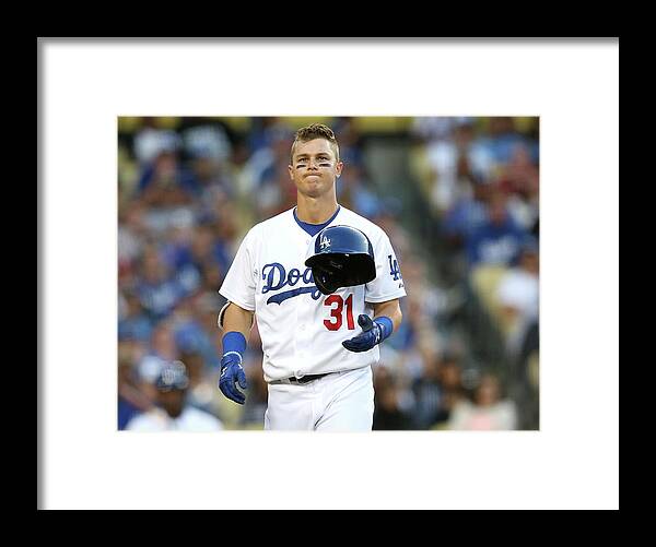People Framed Print featuring the photograph Joc Pederson by Stephen Dunn