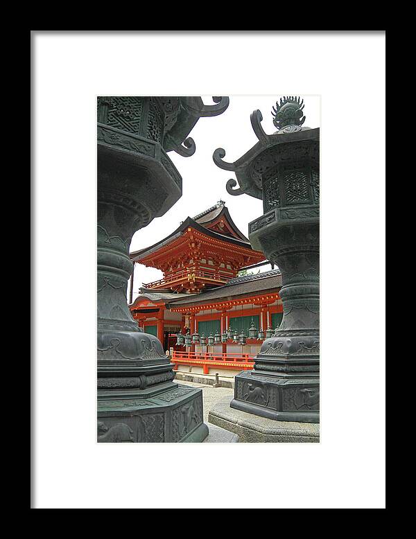 Kasuga Taisha Shrine Framed Print featuring the photograph Kasuga Taisha Shrine - Nara, Japan #4 by Richard Krebs