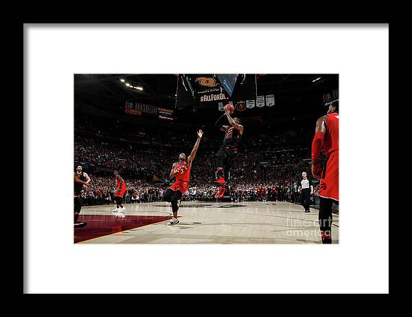 Playoffs Framed Print featuring the photograph Lebron James by Jeff Haynes