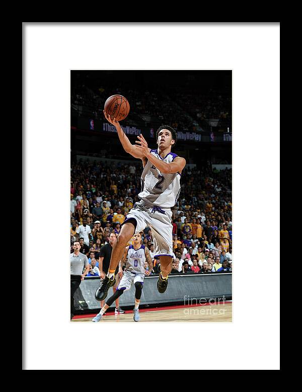 Nba Pro Basketball Framed Print featuring the photograph Lonzo Ball by Garrett Ellwood