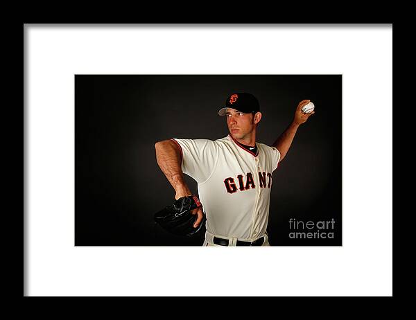 Media Day Framed Print featuring the photograph Madison Bumgarner by Christian Petersen