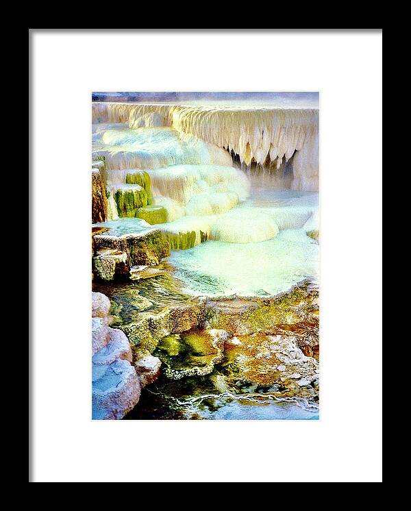  Framed Print featuring the photograph Mammoth Terraces #4 by Gordon James