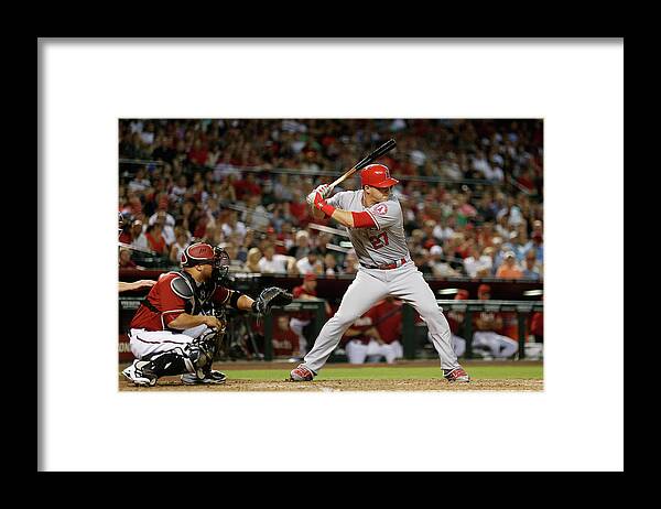 People Framed Print featuring the photograph Mike Trout by Christian Petersen