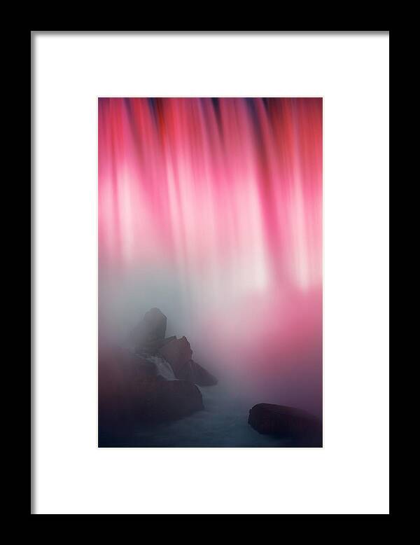 Niagara Framed Print featuring the photograph Niagara Falls at night #4 by Songquan Deng