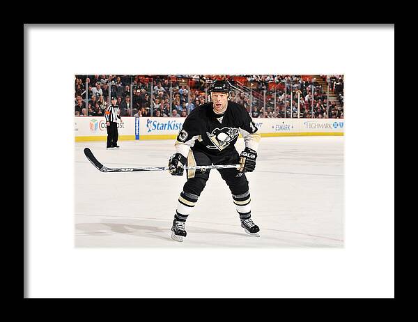 National Hockey League Framed Print featuring the photograph Ottawa Senators v Pittsburgh Penguins #4 by Jamie Sabau