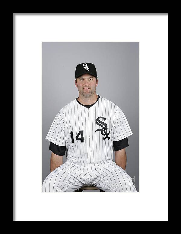 Media Day Framed Print featuring the photograph Paul Konerko by Ron Vesely