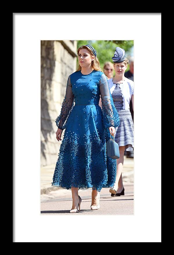 Midi Dress Framed Print featuring the photograph Prince Harry Marries Ms. Meghan Markle - Windsor Castle. #4 by Pool/Max Mumby