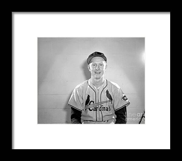 St. Louis Cardinals Framed Print featuring the photograph Red Schoendienst #4 by Kidwiler Collection