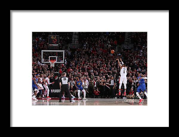 Playoffs Framed Print featuring the photograph Rodney Hood by Sam Forencich