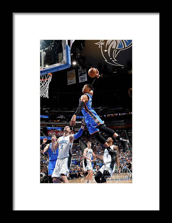 Russell Westbrook Framed Print featuring the photograph Russell Westbrook #4 by Fernando Medina