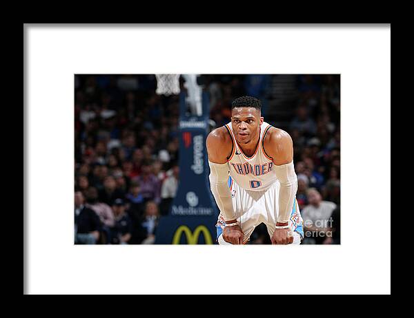 Russell Westbrook Framed Print featuring the photograph Russell Westbrook by Zach Beeker