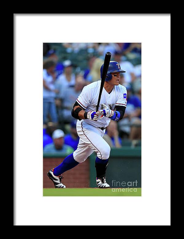 Second Inning Framed Print featuring the photograph Shin-soo Choo by Tom Pennington