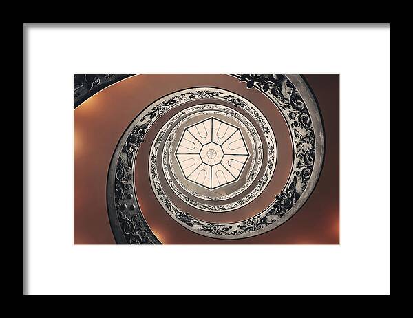 Vatican Framed Print featuring the photograph Spiral staircase #4 by Songquan Deng