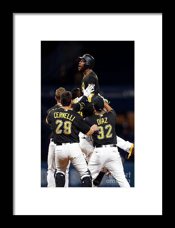 People Framed Print featuring the photograph Starling Marte #4 by Justin K. Aller