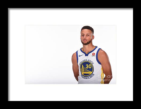 Media Day Framed Print featuring the photograph Stephen Curry #4 by Noah Graham