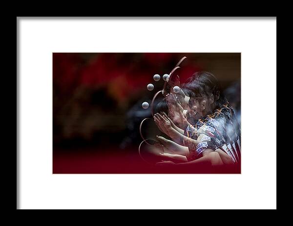 Individual Event Framed Print featuring the photograph Table Tennis World Championship - Day 6 #4 by Maja Hitij