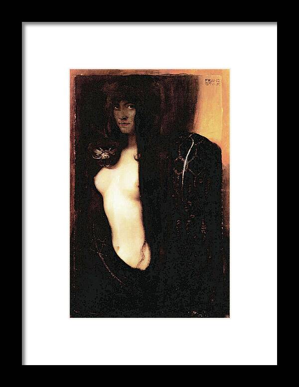 Sin Framed Print featuring the painting The Sin #4 by Franz von Stuck