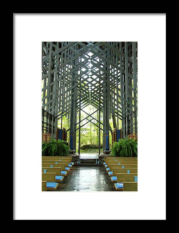 Thorncrown Chapel Framed Print featuring the photograph Thorncrown Chapel #4 by Lens Art Photography By Larry Trager