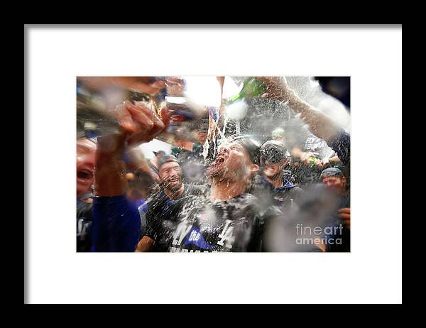 Championship Framed Print featuring the photograph Yasmani Grandal #4 by Jamie Squire