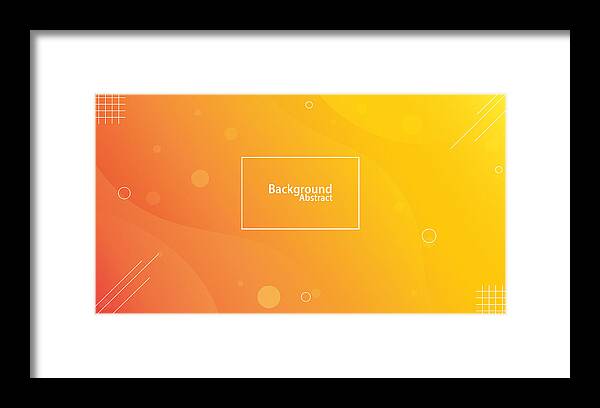 Internet Framed Print featuring the drawing Yellow and orange unusual background with subtle rays of light #4 by Govindanmarudhai