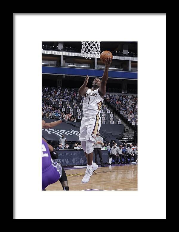 Nba Pro Basketball Framed Print featuring the photograph Zion Williamson by Rocky Widner