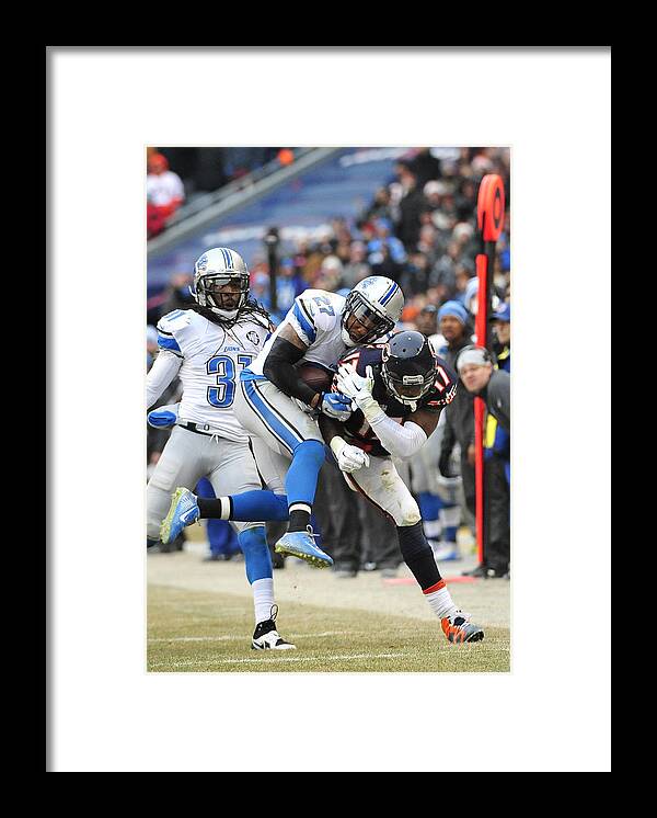 People Framed Print featuring the photograph Detroit Lions v Chicago Bears #41 by David Banks
