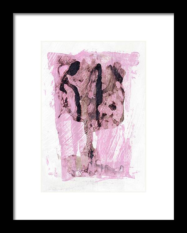 Abstract Framed Print featuring the painting 0042-Moved by Anke Classen