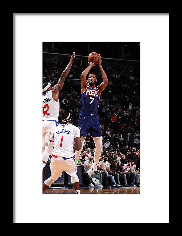 Kevin Durant Framed Print featuring the photograph Kevin Durant #42 by Nathaniel S. Butler