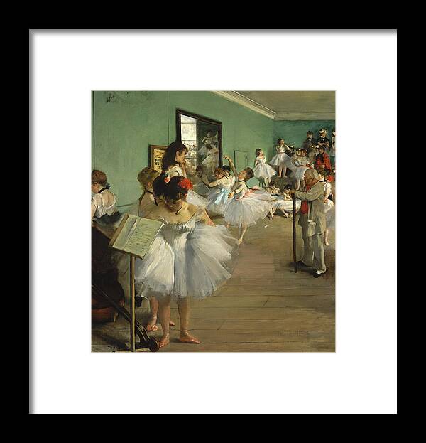 Impressionism Framed Print featuring the painting The Dance Class by Edgar Degas