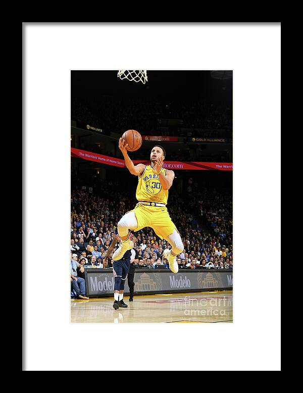 Stephen Curry Framed Print featuring the photograph Stephen Curry #43 by Noah Graham