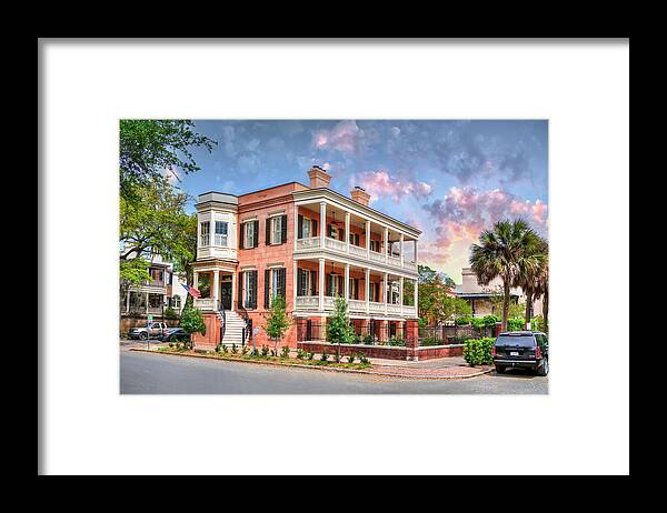 House Framed Print featuring the photograph 432 Abercorn... Say It Isn't So by Shelia Hunt