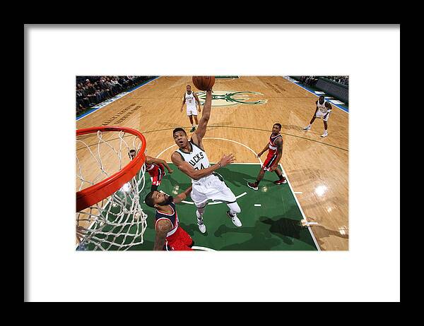 Nba Pro Basketball Framed Print featuring the photograph Giannis Antetokounmpo by Gary Dineen