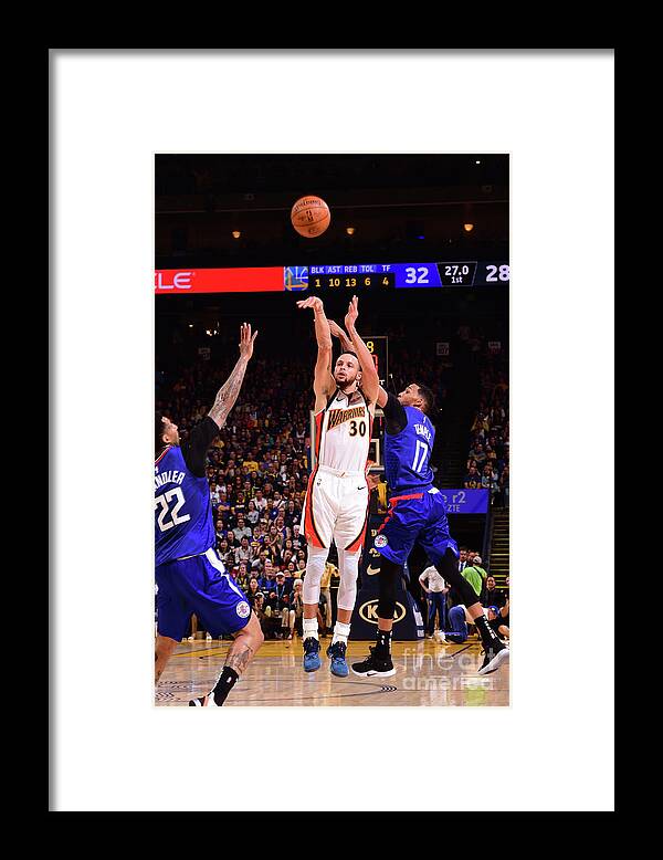Stephen Curry Framed Print featuring the photograph Stephen Curry #44 by Noah Graham
