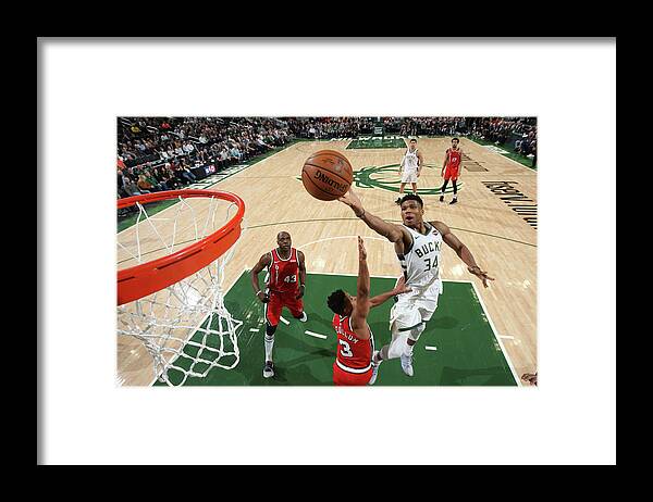 Giannis Antetokounmpo Framed Print featuring the photograph Giannis Antetokounmpo #45 by Gary Dineen